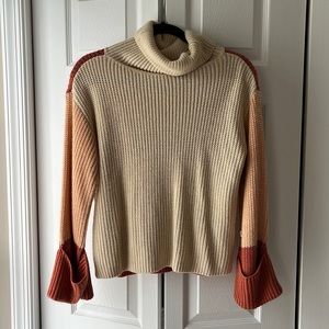 Two Tone Peach/Tan Sweater | Simplee and Amazon